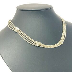 TIFFANY Co Silver Twisted Rope Necklace
